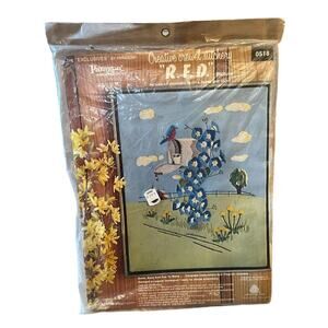 VTG Sealed Paragon Creative Crewel Stitchery Kit Exclusives R.F.D 0518 Flowers